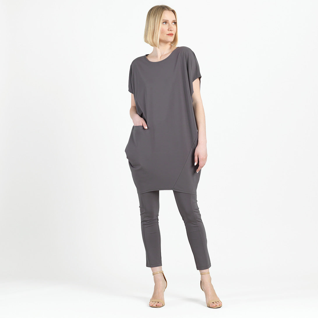 Rayon-Ponte Knit - Slim Rider Pant - Mocha - Final Sale! | Clara Sunwoo Best Seller