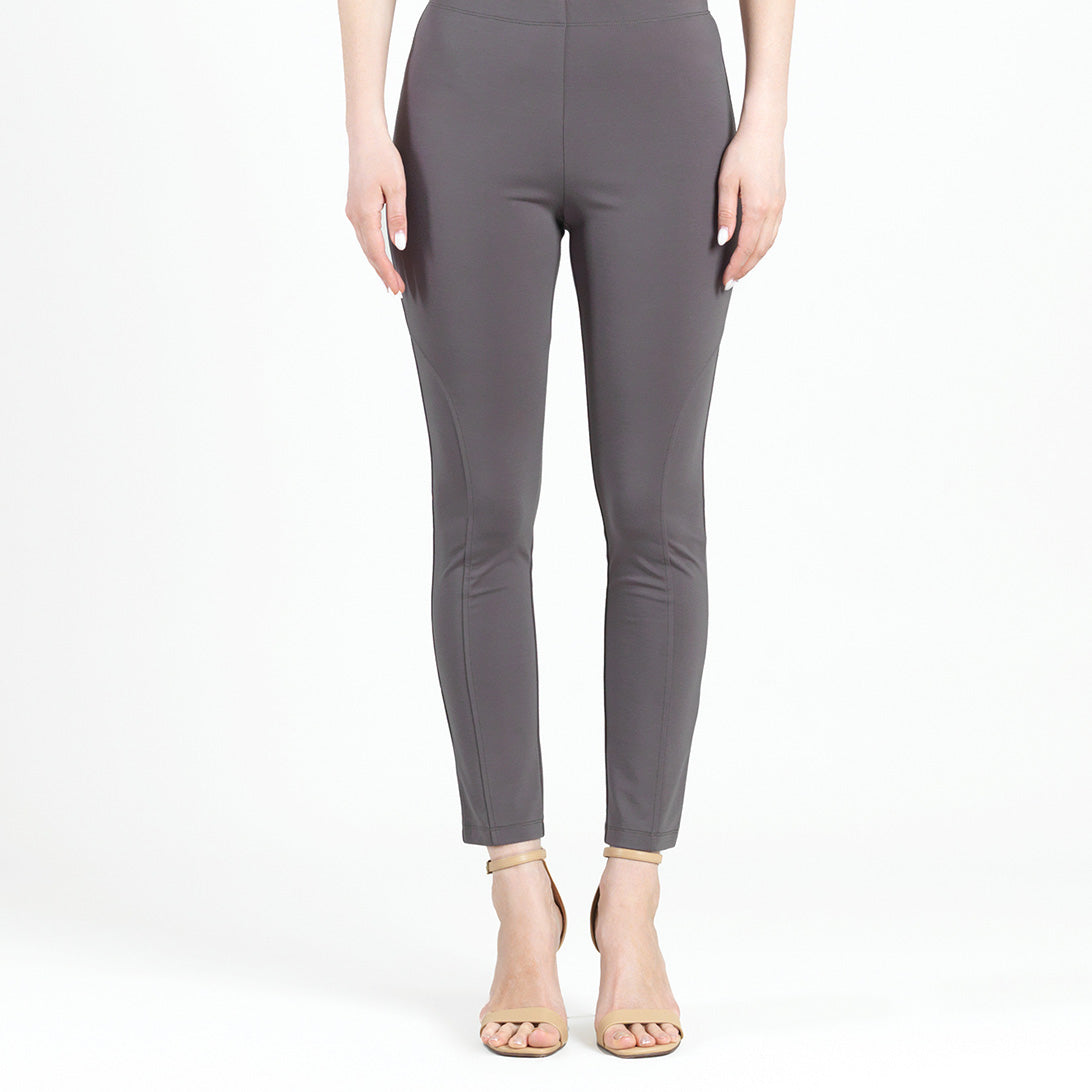 Rayon-Ponte Knit - Slim Rider Pant - Mocha - Final Sale! | Clara Sunwoo Best Seller