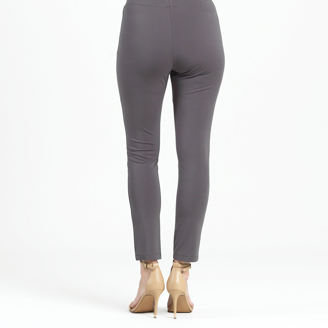 Rayon-Ponte Knit - Slim Rider Pant - Mocha - Final Sale! | Clara Sunwoo Best Seller
