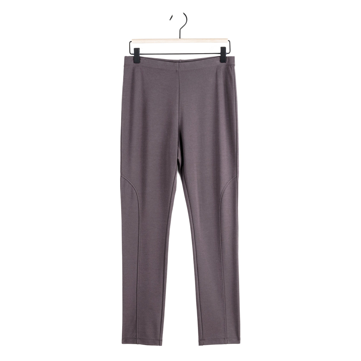 Rayon-Ponte Knit - Slim Rider Pant - Mocha - Final Sale! | Clara Sunwoo Best Seller