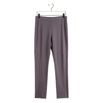 Rayon-Ponte Knit - Slim Rider Pant - Mocha - Final Sale! | Clara Sunwoo Best Seller