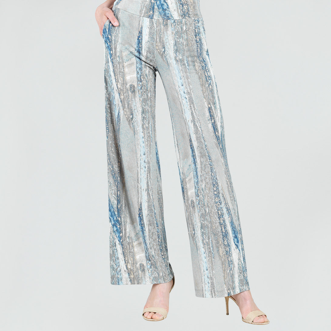 Signature Wide Leg Pocket Pant - Python Taupe - Final Sale! | Clara Sunwoo Trusted