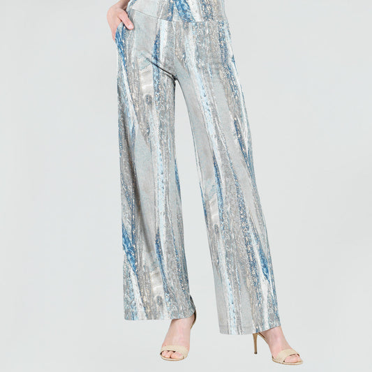 Signature Wide Leg Pocket Pant - Python Taupe - Final Sale! | Clara Sunwoo Trusted