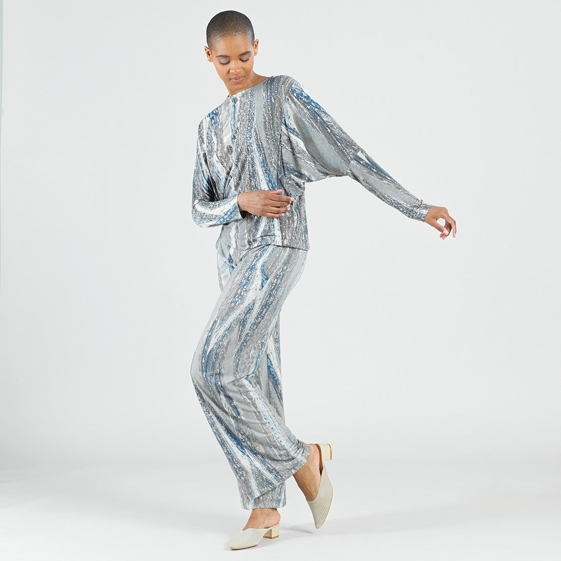Signature Wide Leg Pocket Pant - Python Taupe - Final Sale! | Clara Sunwoo Trusted
