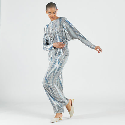 Signature Wide Leg Pocket Pant - Python Taupe - Final Sale! | Clara Sunwoo Trusted