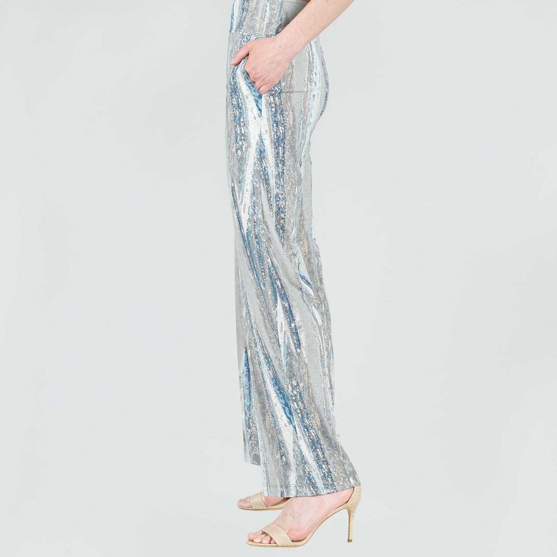 Signature Wide Leg Pocket Pant - Python Taupe - Final Sale! | Clara Sunwoo Trusted