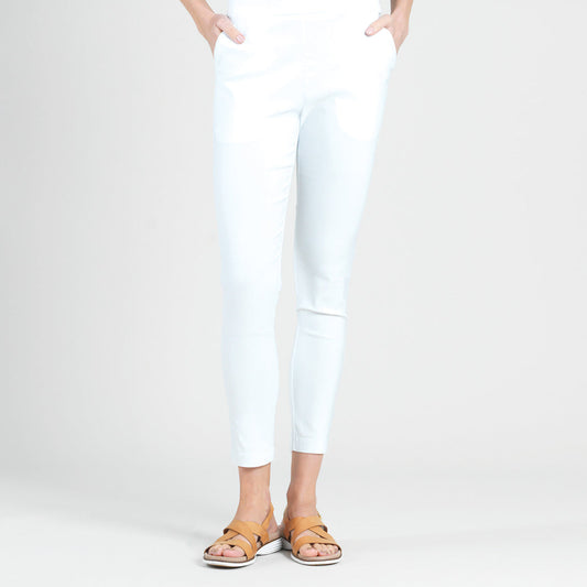 Techno Knit - Skinny Ankle Pocket Pant - White - Final Sale! | Clara Sunwoo Trusted