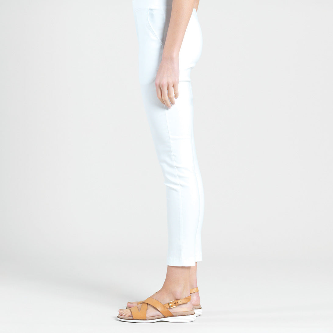 Techno Knit - Skinny Ankle Pocket Pant - White - Final Sale! | Clara Sunwoo Trusted