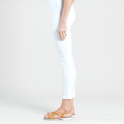 Techno Knit - Skinny Ankle Pocket Pant - White - Final Sale! | Clara Sunwoo Trusted
