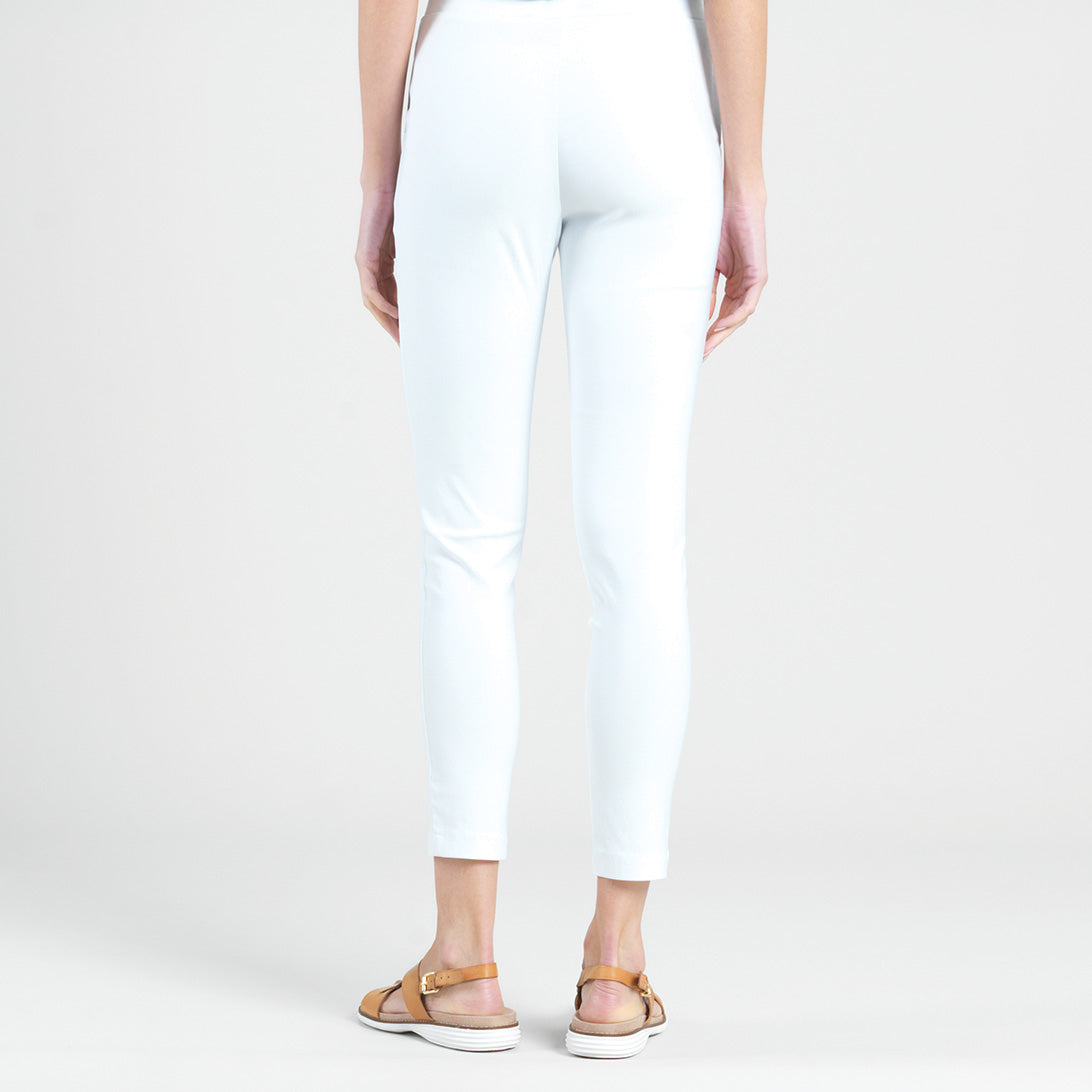 Techno Knit - Skinny Ankle Pocket Pant - White - Final Sale! | Clara Sunwoo Trusted