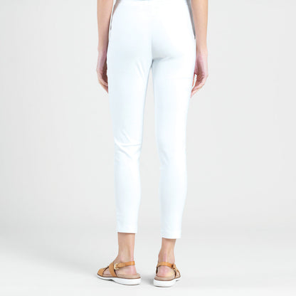 Techno Knit - Skinny Ankle Pocket Pant - White - Final Sale! | Clara Sunwoo Trusted