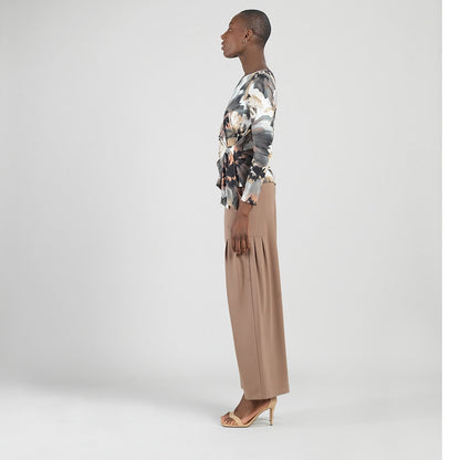 Gauze Knit - Side Tie Waist Top - Petal Whisper - Final Sale | Clara Sunwoo New
