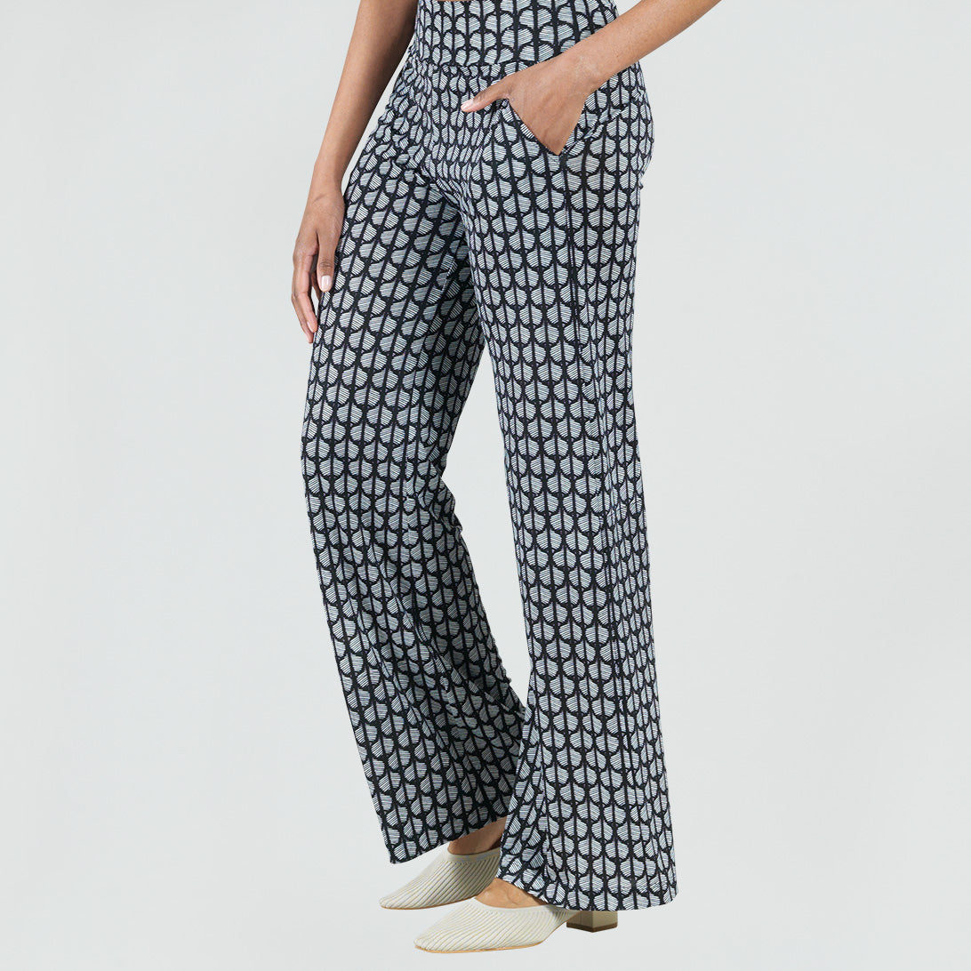 Signature Wide Leg Pocket Pant - Geo Striped - Final Sale! | Clara Sunwoo Essential
