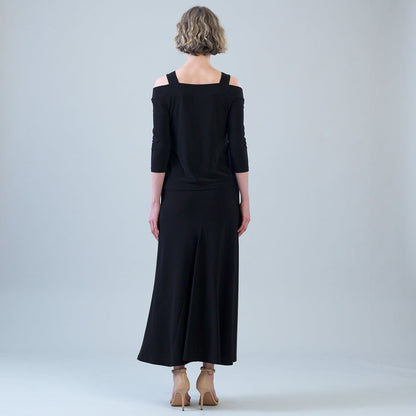 Signature Cold Shoulder Top - Black | Clara Sunwoo Signature