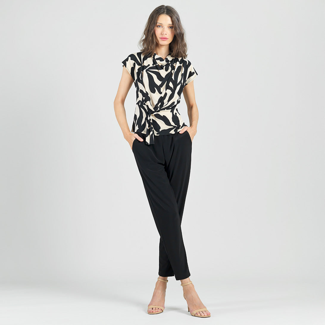 Drape Neck Loop Front Top - Leaf Shadow - Final Sale | Clara Sunwoo Discount