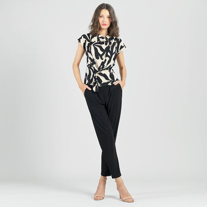 Drape Neck Loop Front Top - Leaf Shadow - Final Sale | Clara Sunwoo Discount