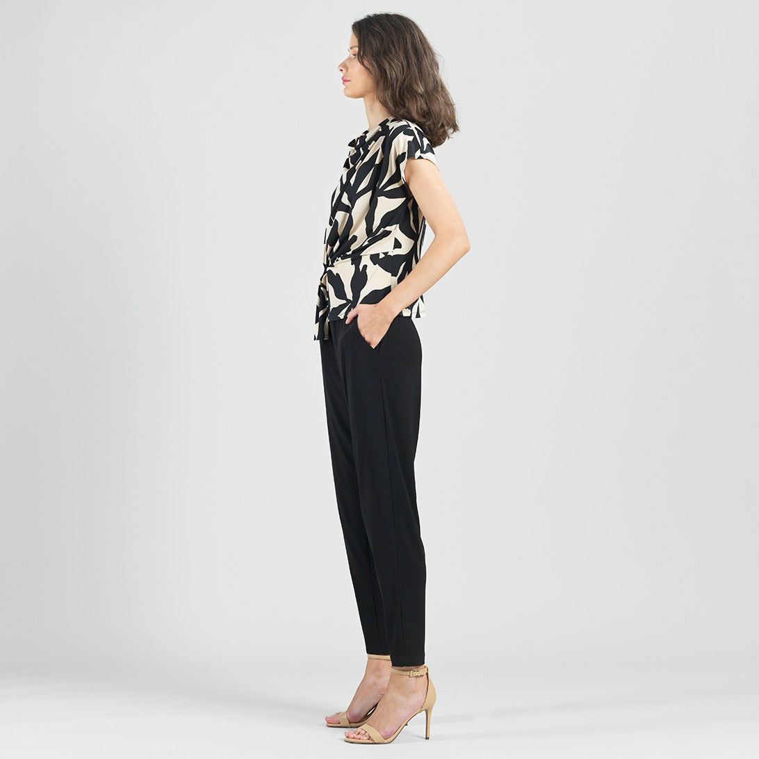 Drape Neck Loop Front Top - Leaf Shadow - Final Sale | Clara Sunwoo Discount