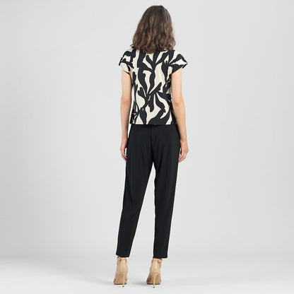 Drape Neck Loop Front Top - Leaf Shadow - Final Sale | Clara Sunwoo Discount