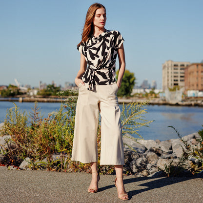 Drape Neck Loop Front Top - Leaf Shadow - Final Sale | Clara Sunwoo Discount