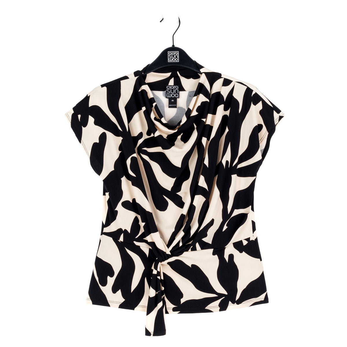 Drape Neck Loop Front Top - Leaf Shadow - Final Sale | Clara Sunwoo Discount