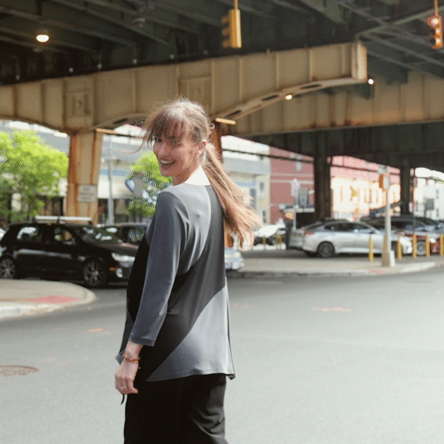 Color Block Angle Flow Tunic - Charcoal - Final Sale! | Clara Sunwoo Trusted