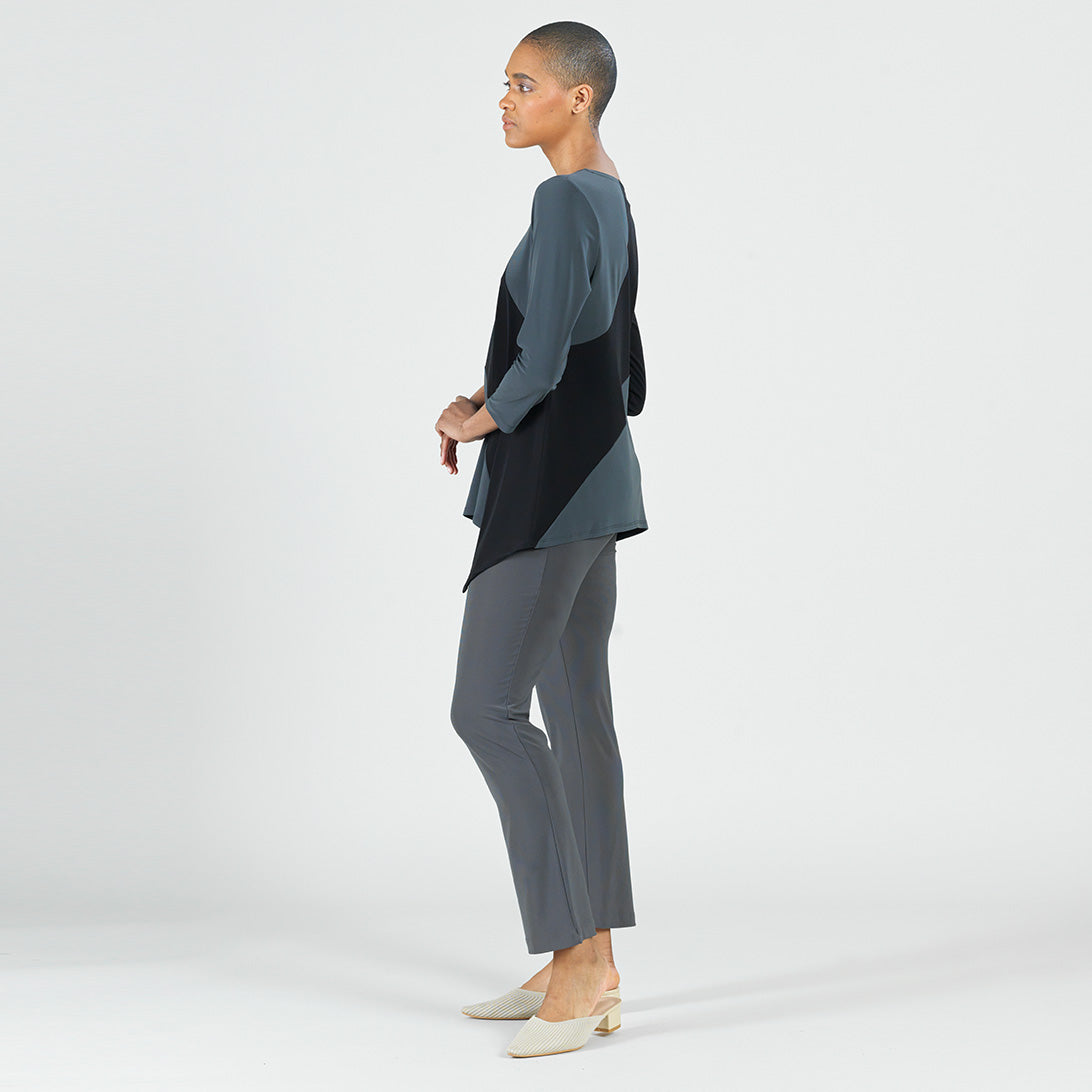 Color Block Angle Flow Tunic - Charcoal - Final Sale! | Clara Sunwoo Trusted