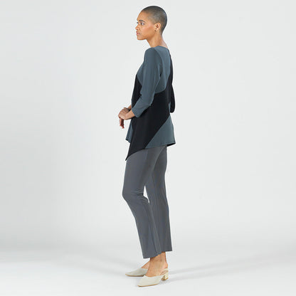 Color Block Angle Flow Tunic - Charcoal - Final Sale! | Clara Sunwoo Trusted