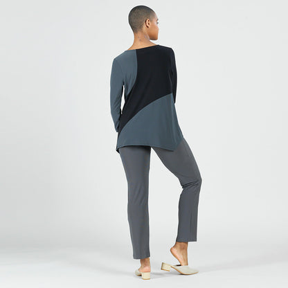 Color Block Angle Flow Tunic - Charcoal - Final Sale! | Clara Sunwoo Trusted