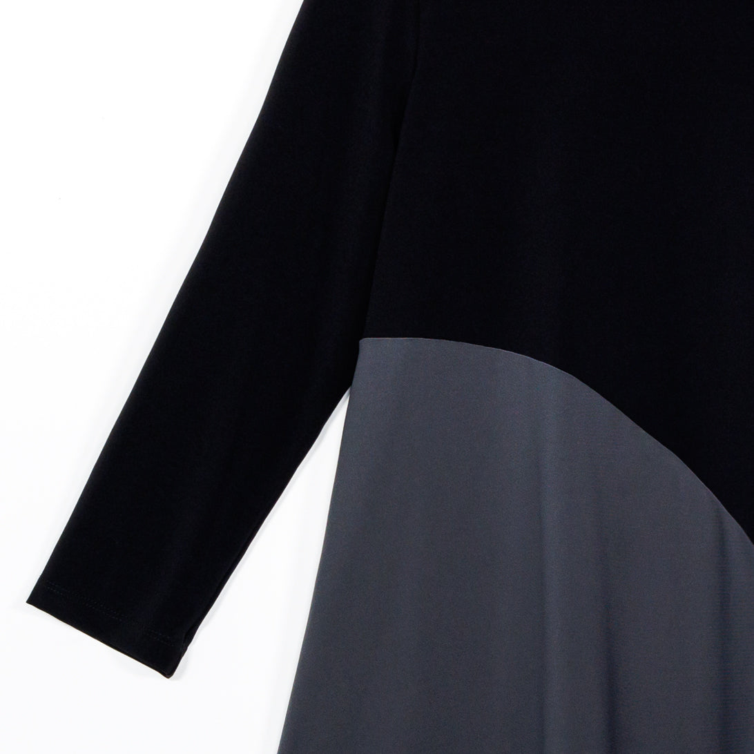 Color Block Angle Flow Tunic - Charcoal - Final Sale! | Clara Sunwoo Trusted