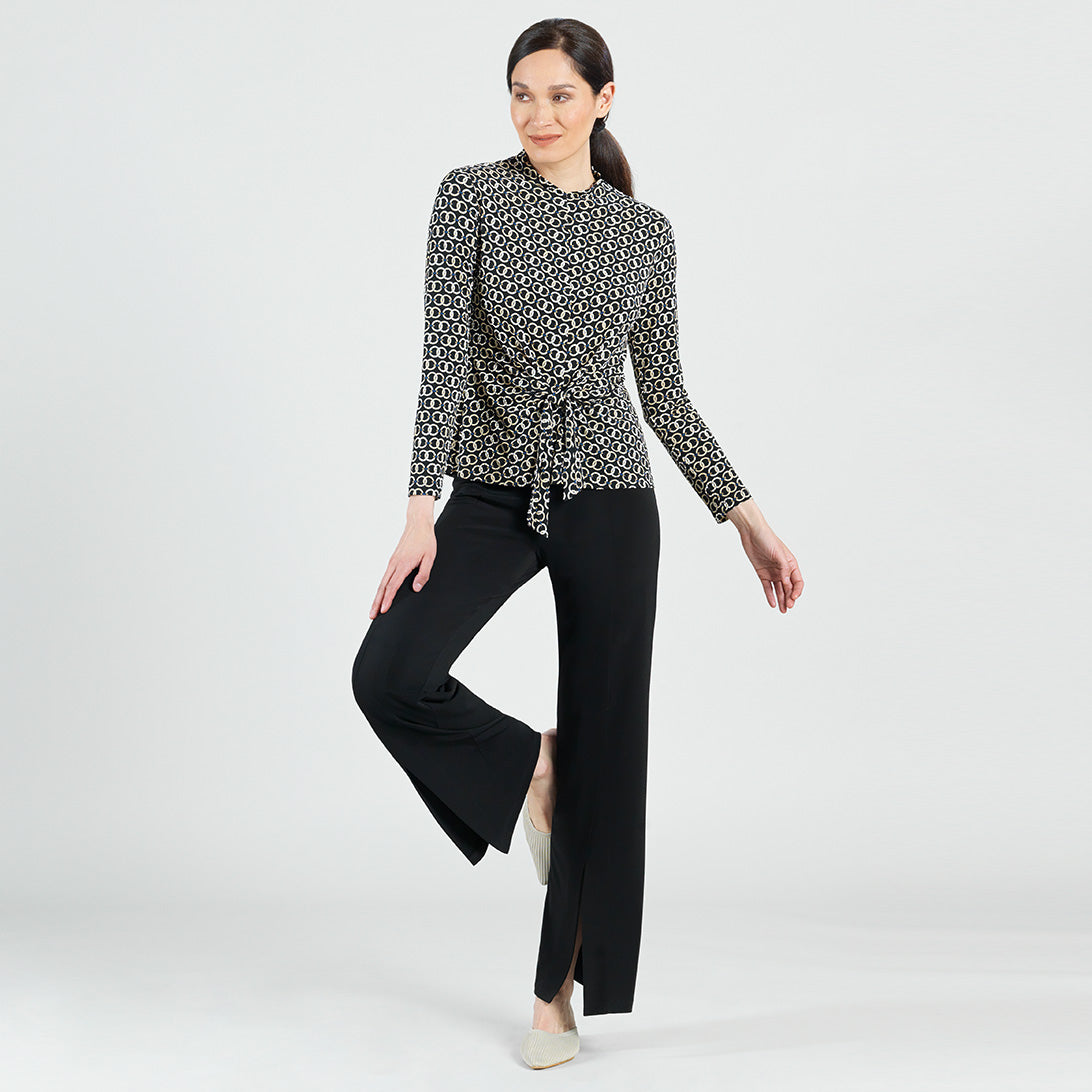 Textured Center Front Tie Top - Chain Link - Final Sale! | Clara Sunwoo Smart Buy