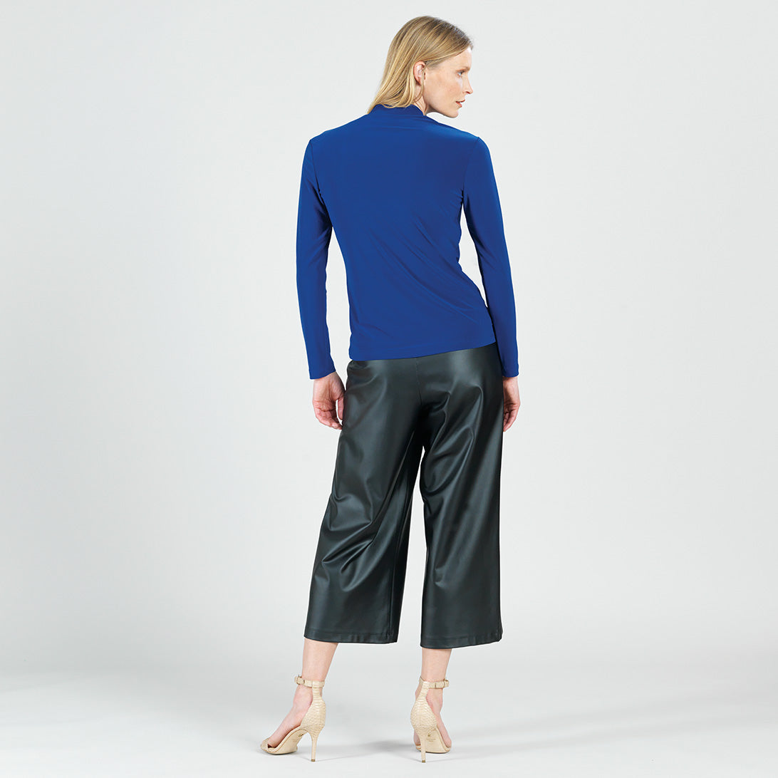 Asymmetrical Bow Tie-Neck Top - Cobalt - Final Sale! | Clara Sunwoo Exclusive