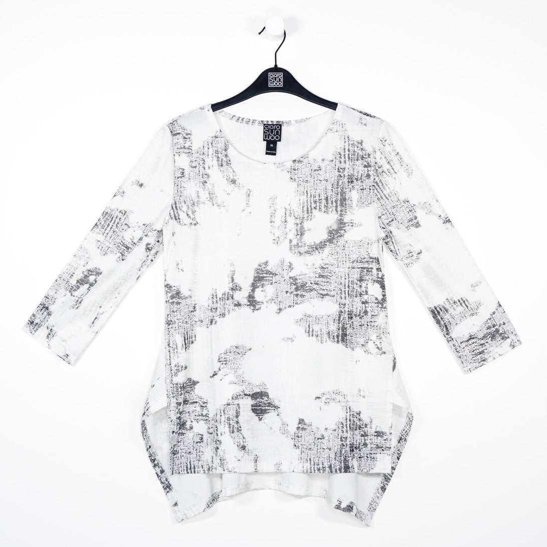 Foil Knit - Parachute Hem Tunic - Abstract Marble - Final Sale! | Clara Sunwoo Smart Buy