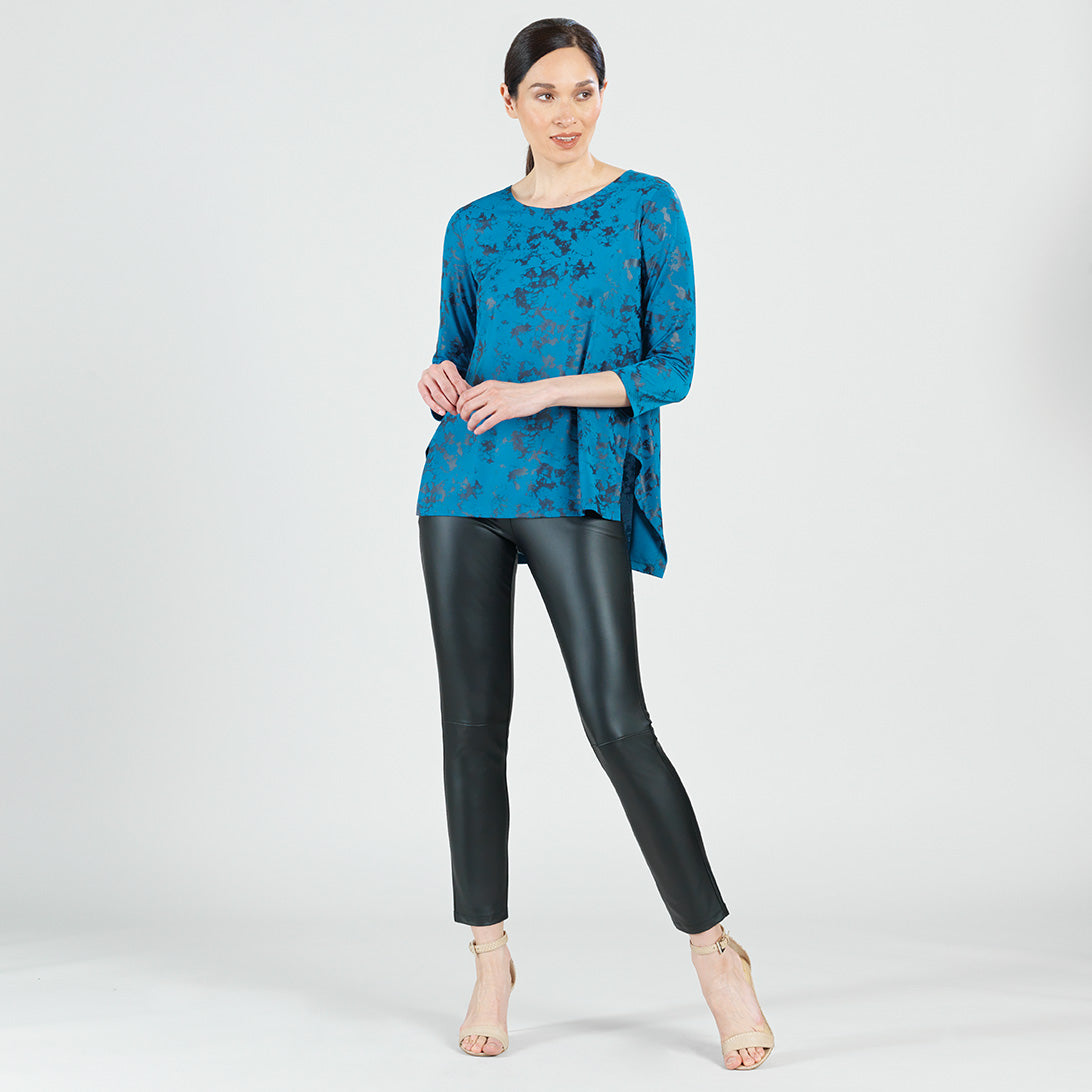 Foil Knit - Parachute Hem Tunic - Abstract Splatter - Final Sale! | Clara Sunwoo Premium