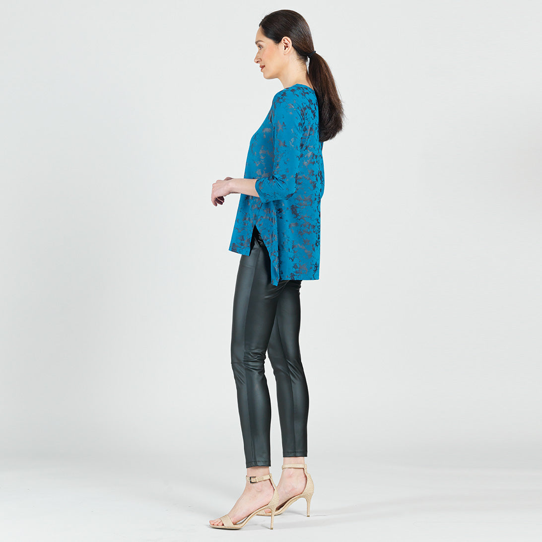 Foil Knit - Parachute Hem Tunic - Abstract Splatter - Final Sale! | Clara Sunwoo Premium