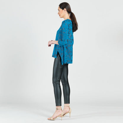 Foil Knit - Parachute Hem Tunic - Abstract Splatter - Final Sale! | Clara Sunwoo Premium
