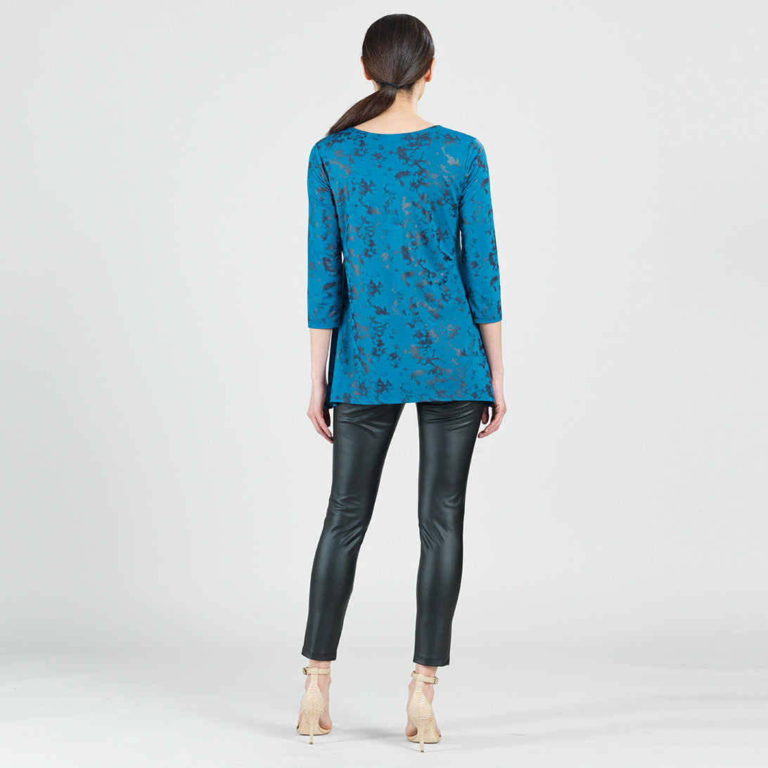 Foil Knit - Parachute Hem Tunic - Abstract Splatter - Final Sale! | Clara Sunwoo Premium