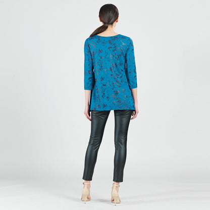 Foil Knit - Parachute Hem Tunic - Abstract Splatter - Final Sale! | Clara Sunwoo Premium
