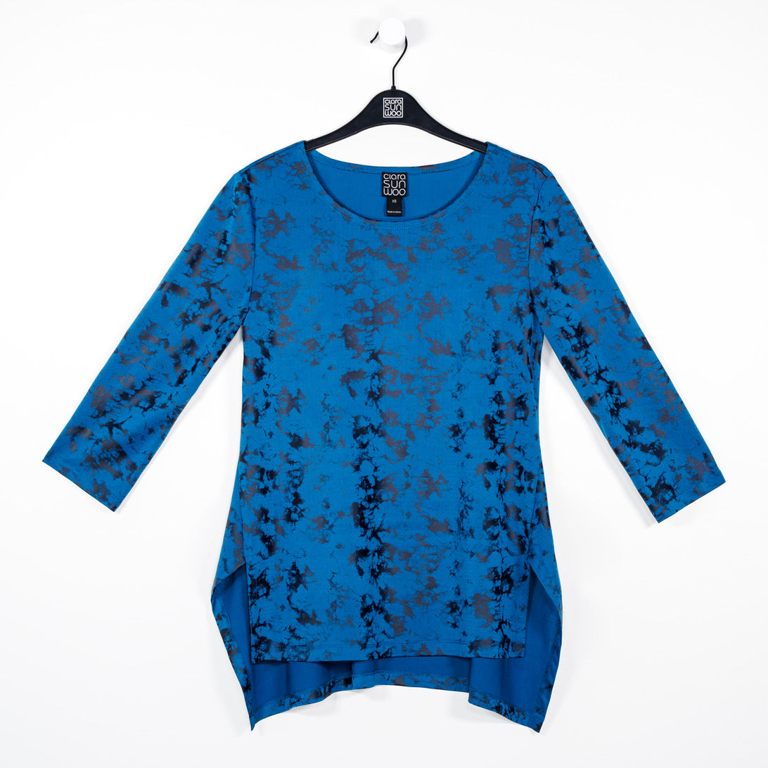 Foil Knit - Parachute Hem Tunic - Abstract Splatter - Final Sale! | Clara Sunwoo Premium