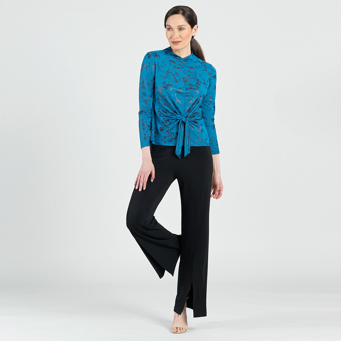 Foil Knit - Center Front Tie Top - Abstract Splatter - Final Sale! | Clara Sunwoo Discount