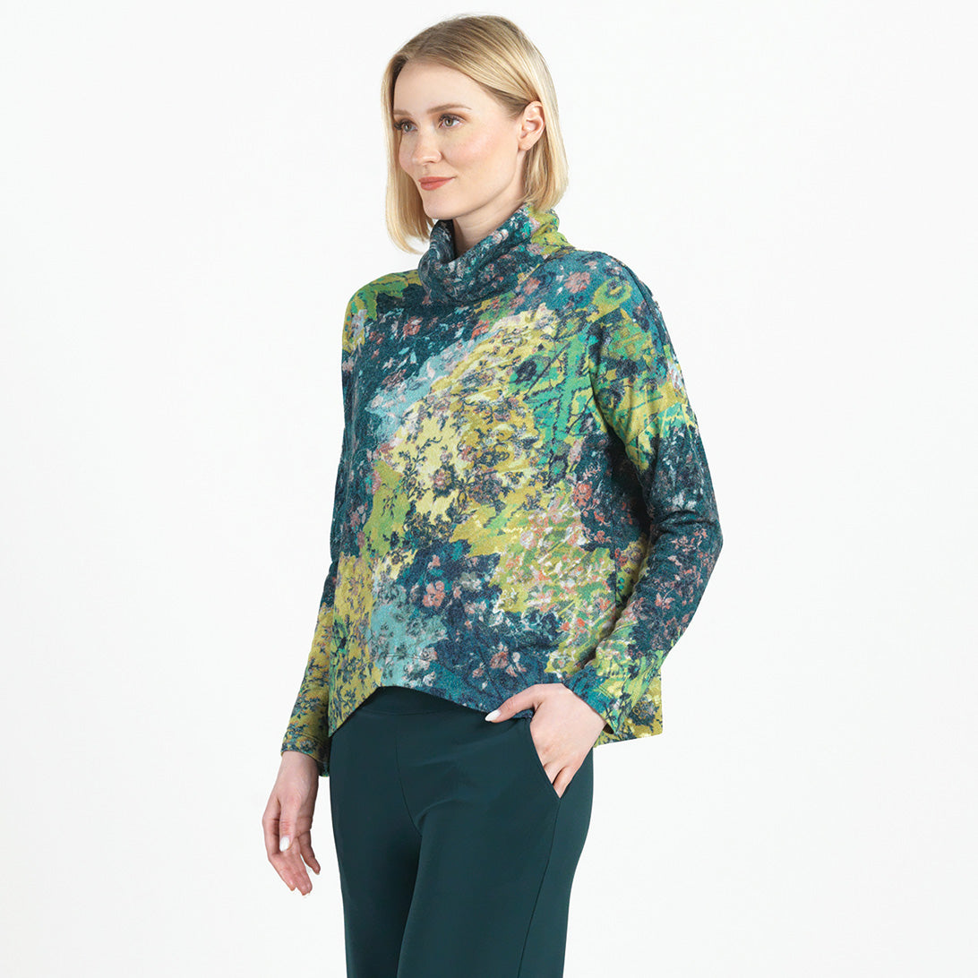 Cozy Texture - Tipped Hem Sweater - Floral Patch - Final Sale! | Clara Sunwoo Premium
