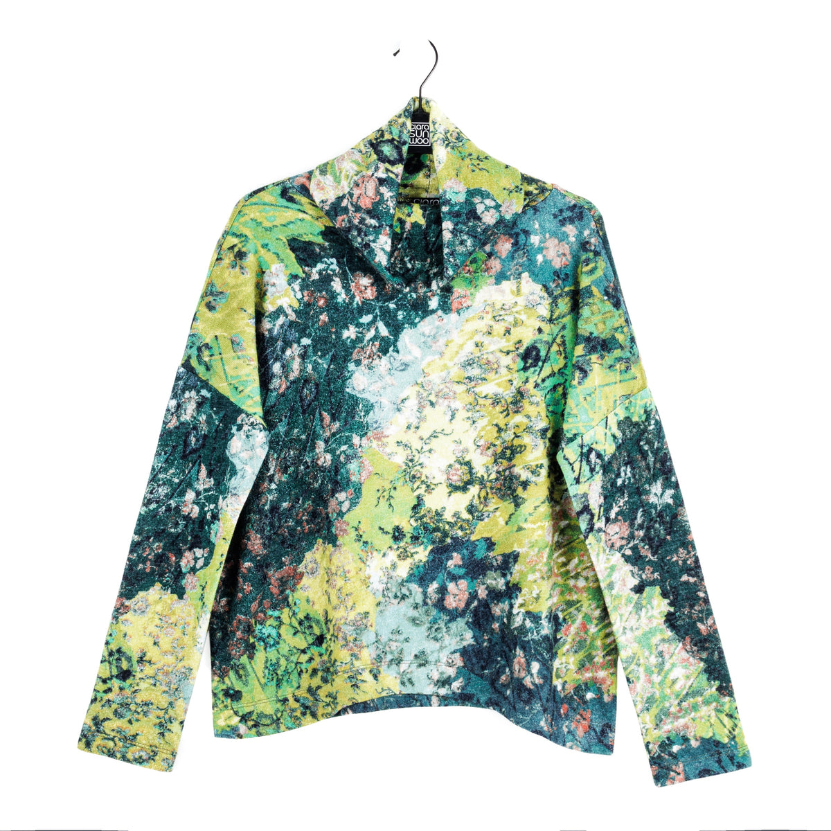 Cozy Texture - Tipped Hem Sweater - Floral Patch - Final Sale! | Clara Sunwoo Premium