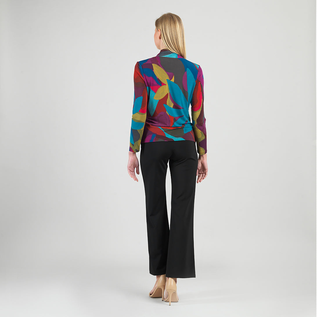 V-Neck Draped Pleat Top - Petal Burst - Limited Sizes | Clara Sunwoo Customer Favorite