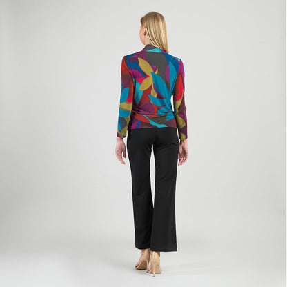 V-Neck Draped Pleat Top - Petal Burst - Limited Sizes | Clara Sunwoo Customer Favorite