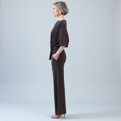 Signature Side Tie Top - Brown | Clara Sunwoo Featured