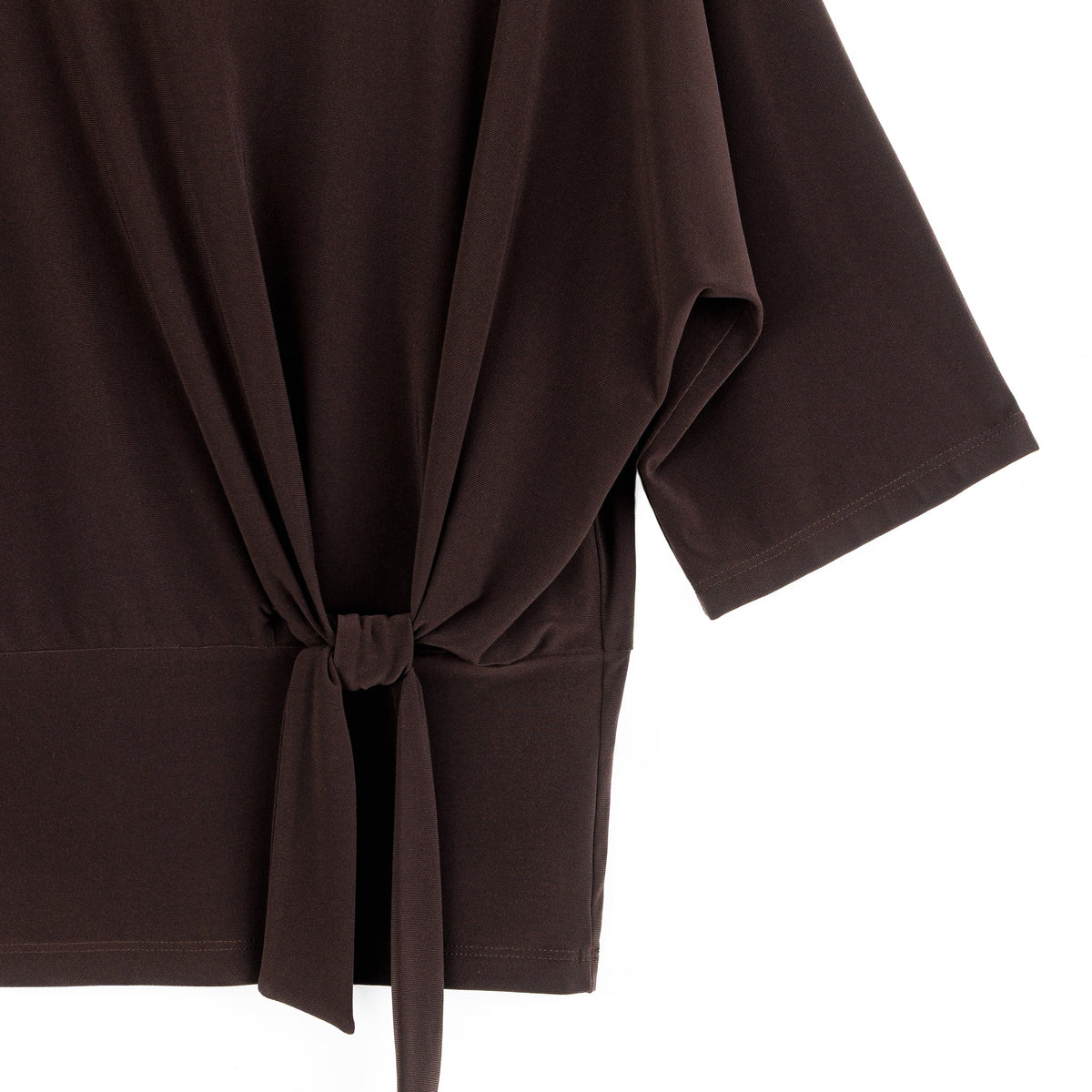 Signature Side Tie Top - Brown | Clara Sunwoo Featured