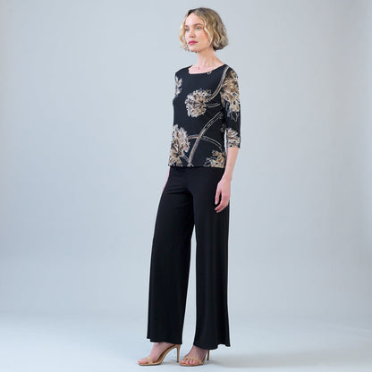 Scoop Neck Half Sleeve Top - Mum Blossom | Clara Sunwoo Quality