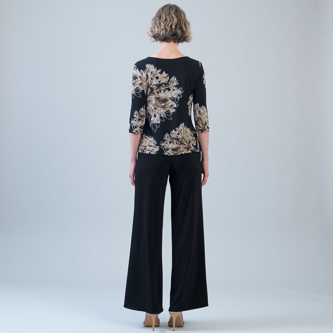 Scoop Neck Half Sleeve Top - Mum Blossom | Clara Sunwoo Quality