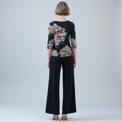 Scoop Neck Half Sleeve Top - Mum Blossom | Clara Sunwoo Quality