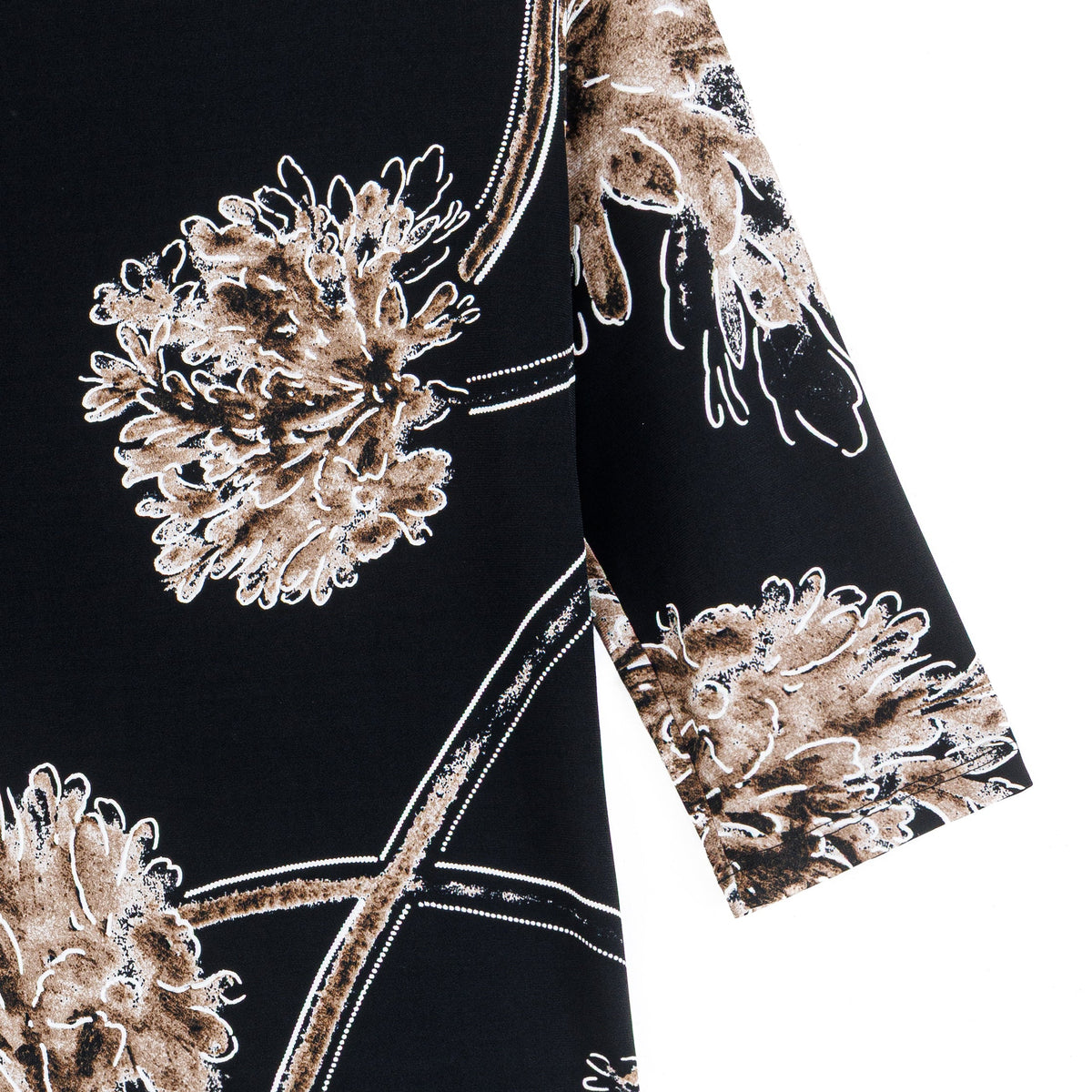 Scoop Neck Half Sleeve Top - Mum Blossom | Clara Sunwoo Quality