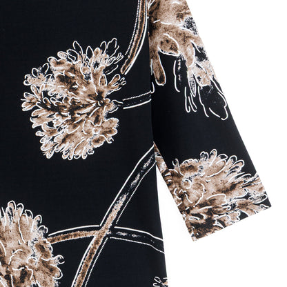 Scoop Neck Half Sleeve Top - Mum Blossom | Clara Sunwoo Quality